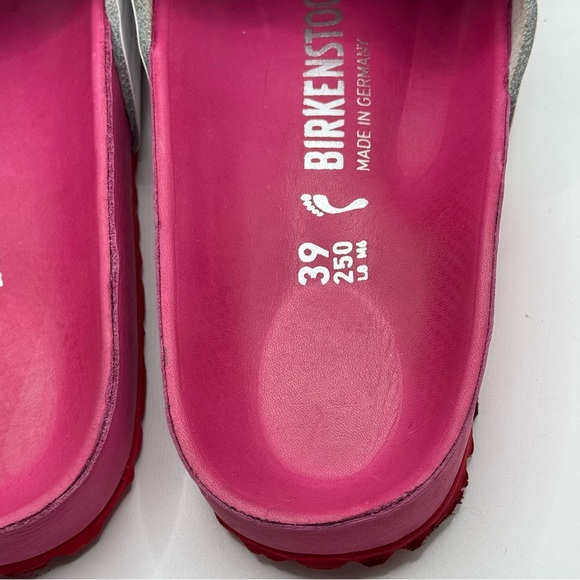 Birkenstock Vaduz Exquisite Size 8 Limited Edition Shock Drop Sandal White Pink - Picture 6 of 15